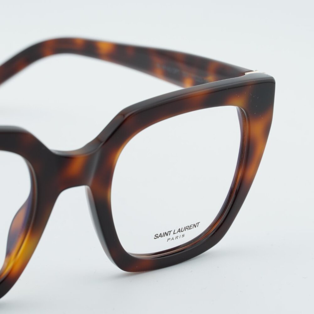 Saint Laurent SL M143 OPT 003 Eyeglasses Havana 51mm Square Frame - Picture 4 of 10
